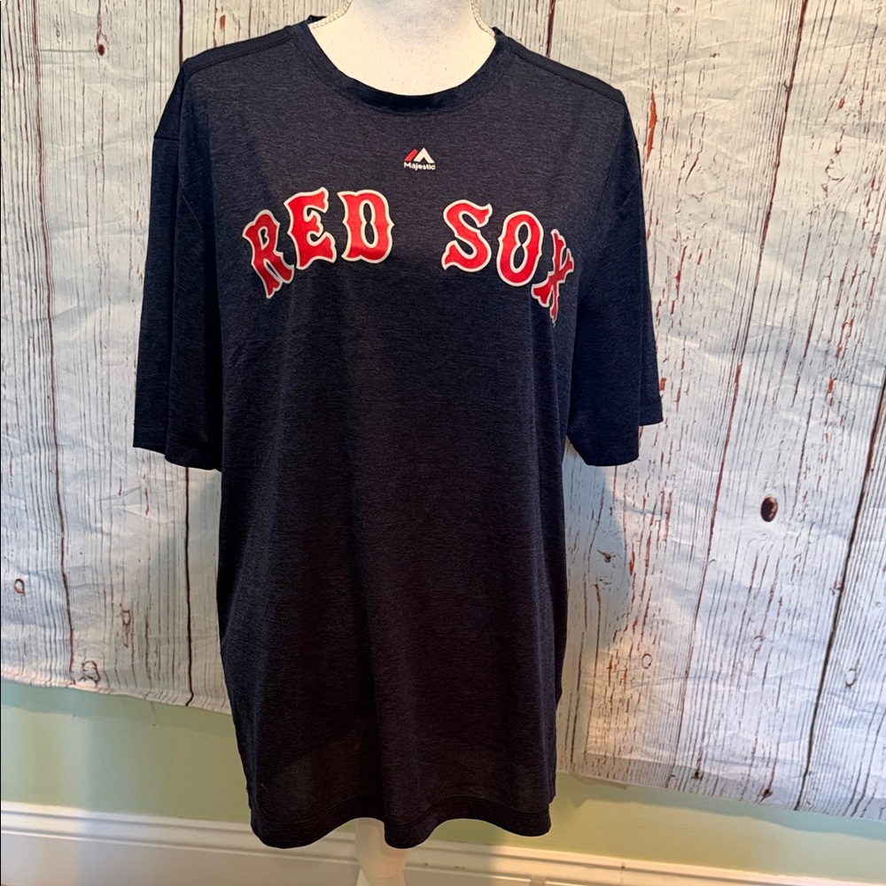 Majestic Navy Red Sox Women's Tee